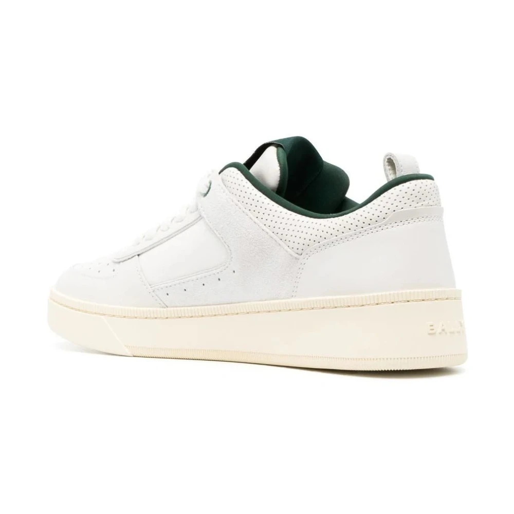 Bally Witte lage sneakers met geborduurd logo White Heren