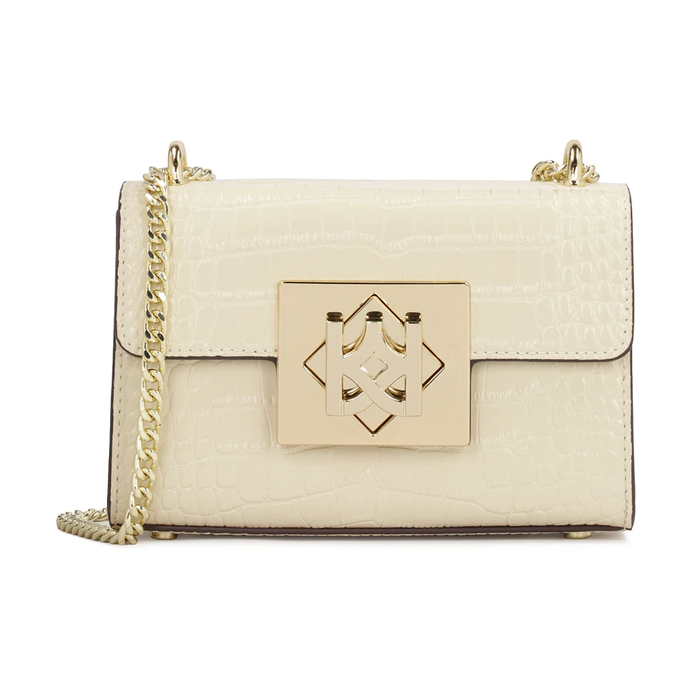 Kazar Een kleine tas met een ketting van stijve constructie Beige Dames