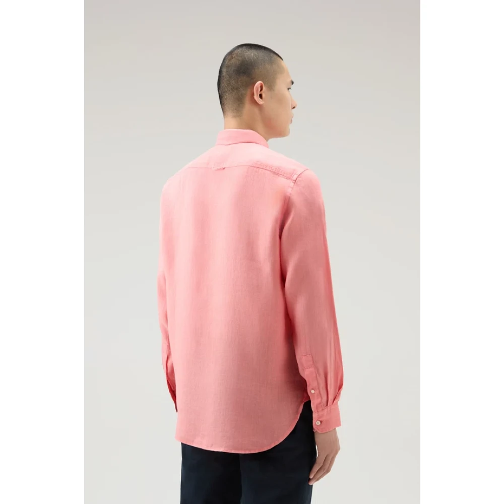 Woolrich Shirts Pink Heren