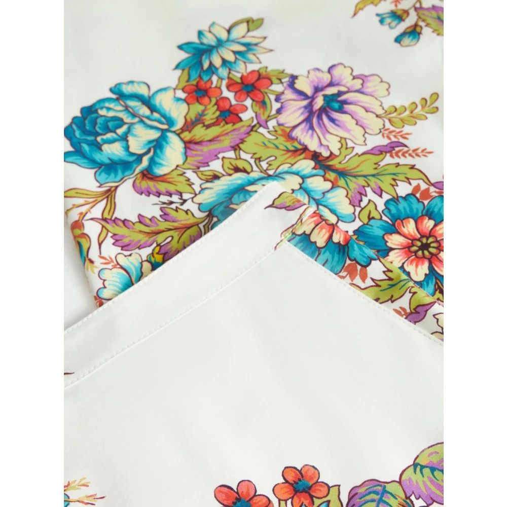 ETRO Witte Broek met Bloemenprint Multicolor Dames