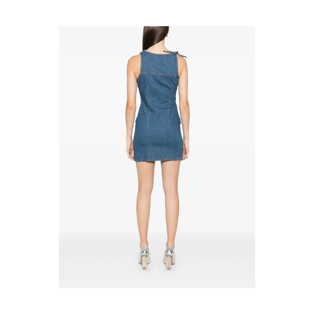 Coperni Indigo Blauwe Mouwloze Jurk met Uitsparingen Blue Dames