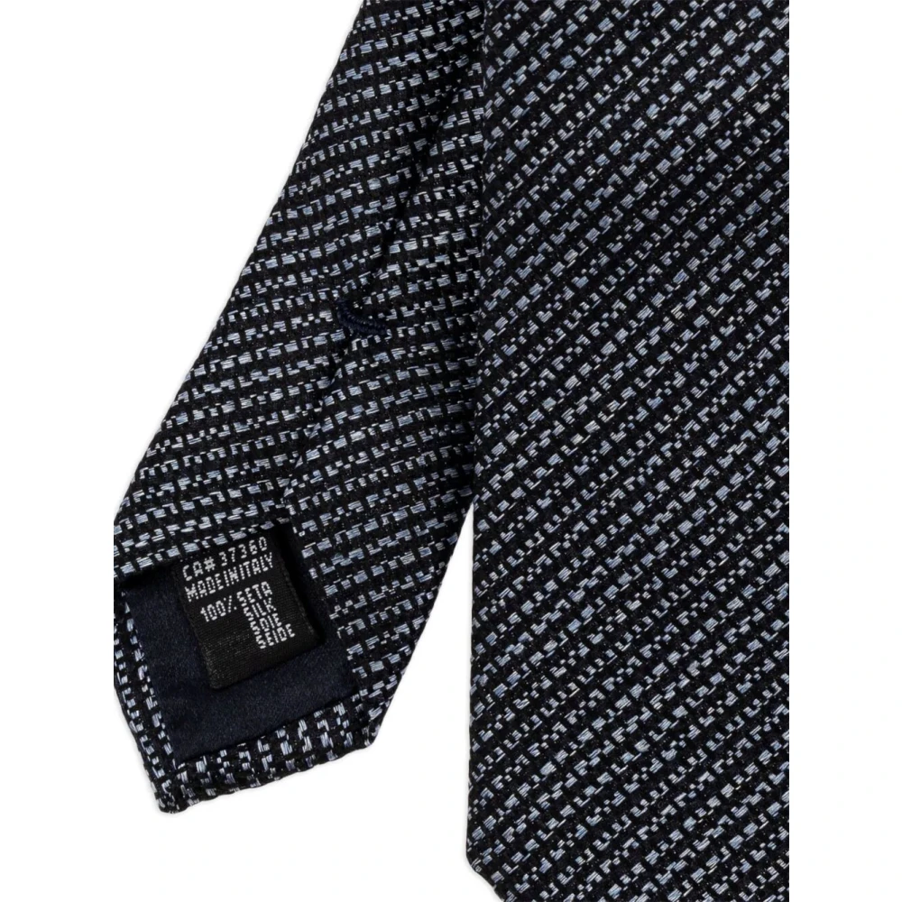 Giorgio Armani Elegante Zijden Stropdas voor Heren Black Heren