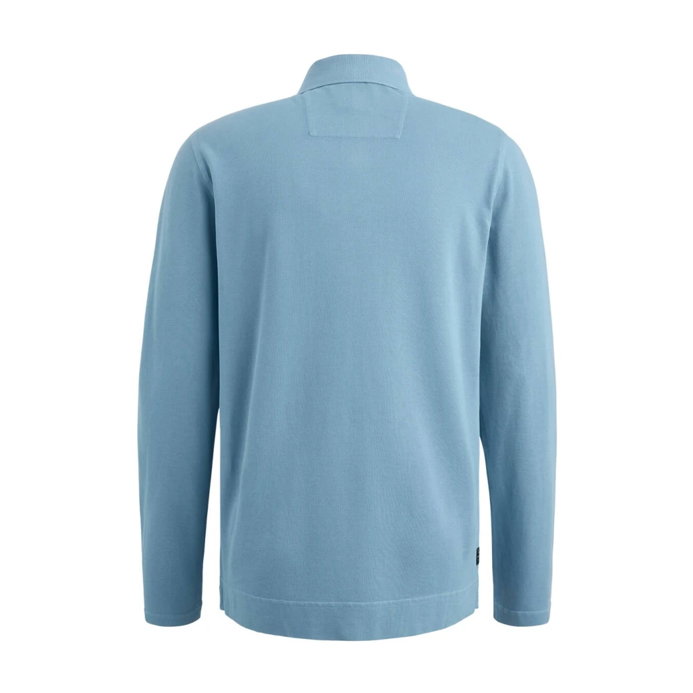 PME Legend Lange mouw polo shirt piqué kledingstuk Blue Heren