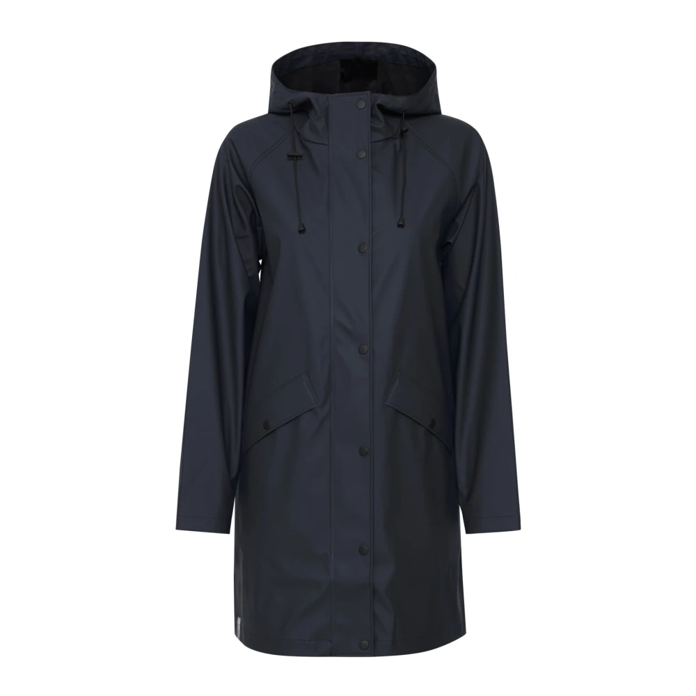 Ichi Women's Blue Parkas, 2XL, Total Eclipse Jacket With Adjustable Hood