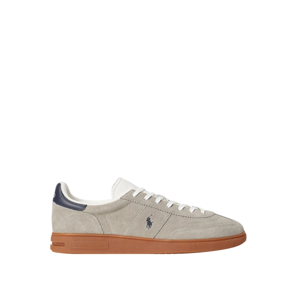 Ralph Lauren Herr Grå Skor 43 Eu, Läder, Bedford Suede Sneaker