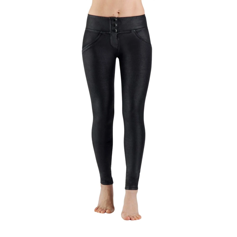 Freddy Donna Nero Pantaloni, S, New,