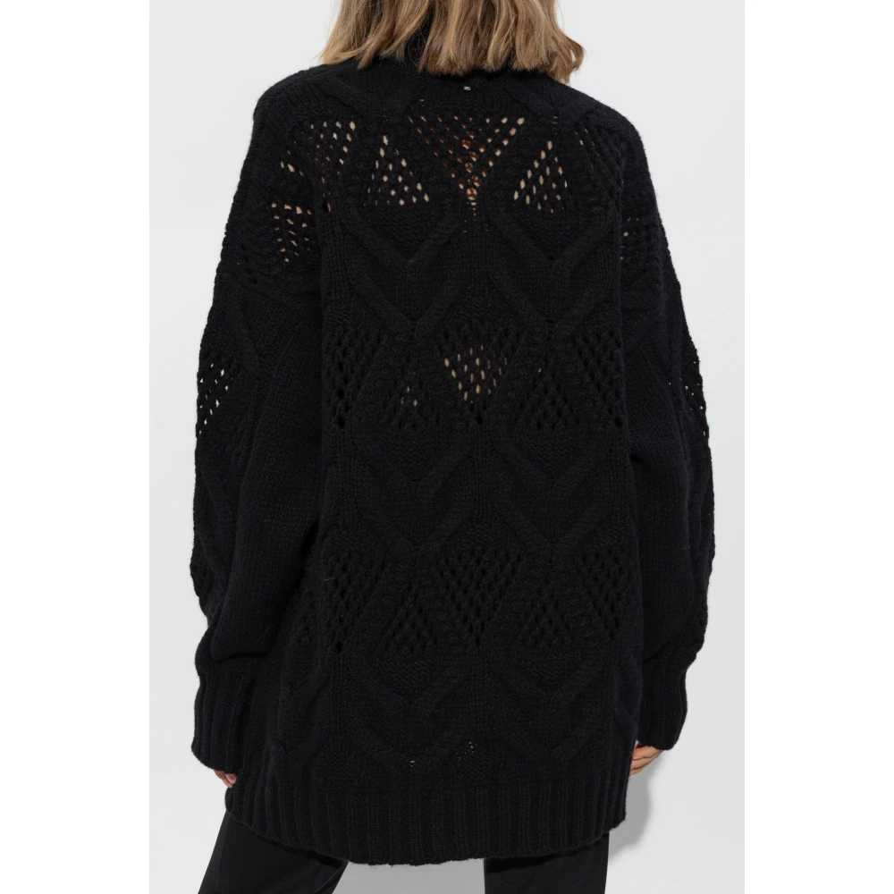 SPORTMAX Wollen coltrui Edicola Black Dames