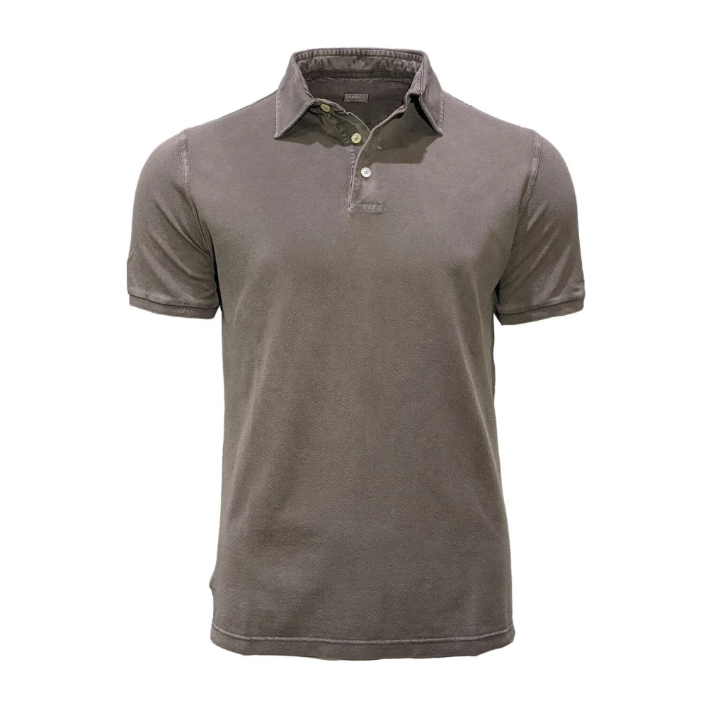 Fedeli Brown Granite Short Sleeve Polo Shirt - Male - Polo Shirts - 2XL - Tops