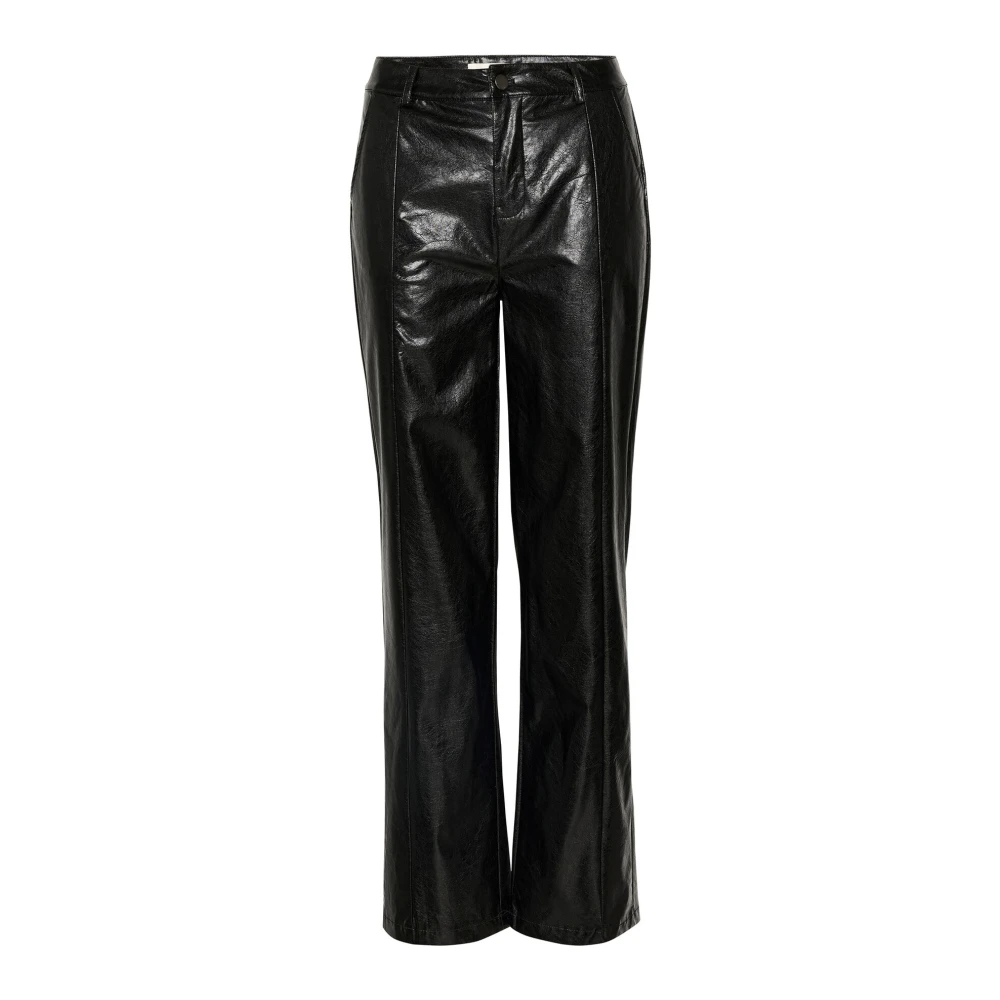 Cream Pitch Black Straight-Leg Broek Black Dames