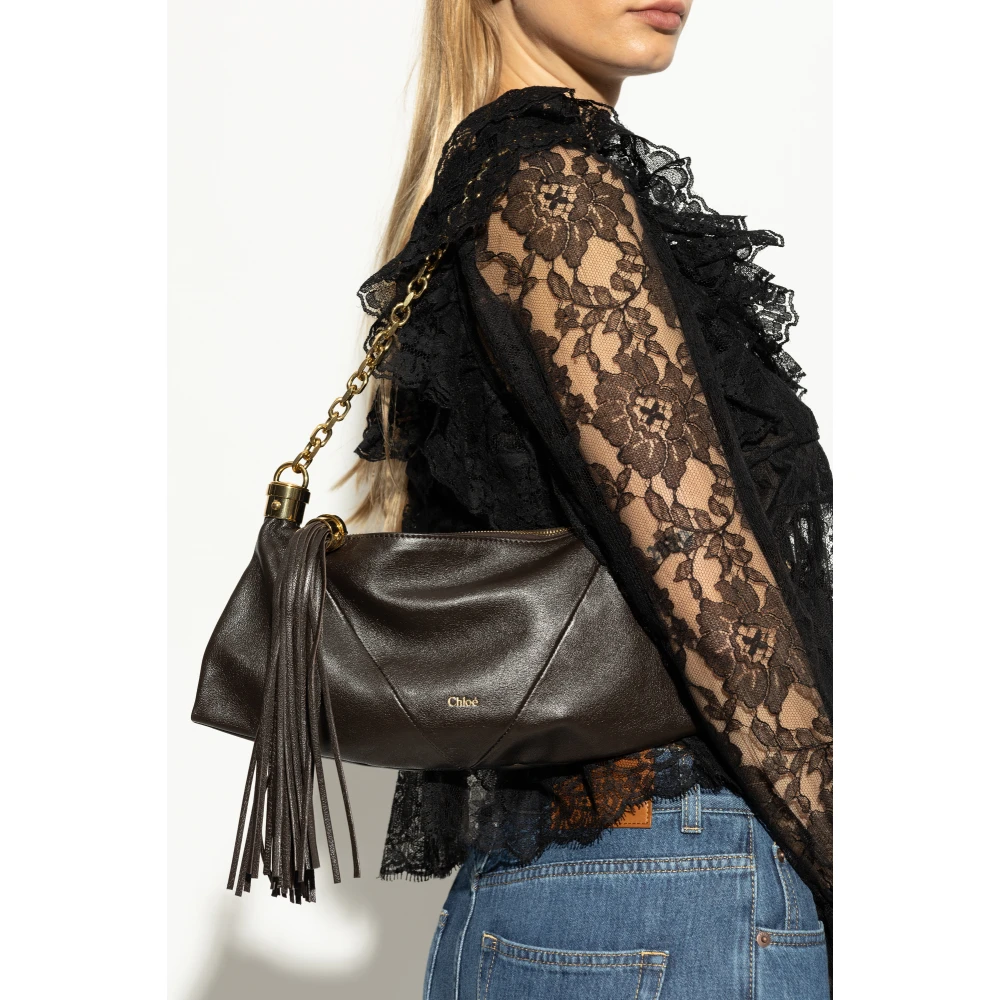 Chloé Schoudertas Foulard Klein Brown Dames