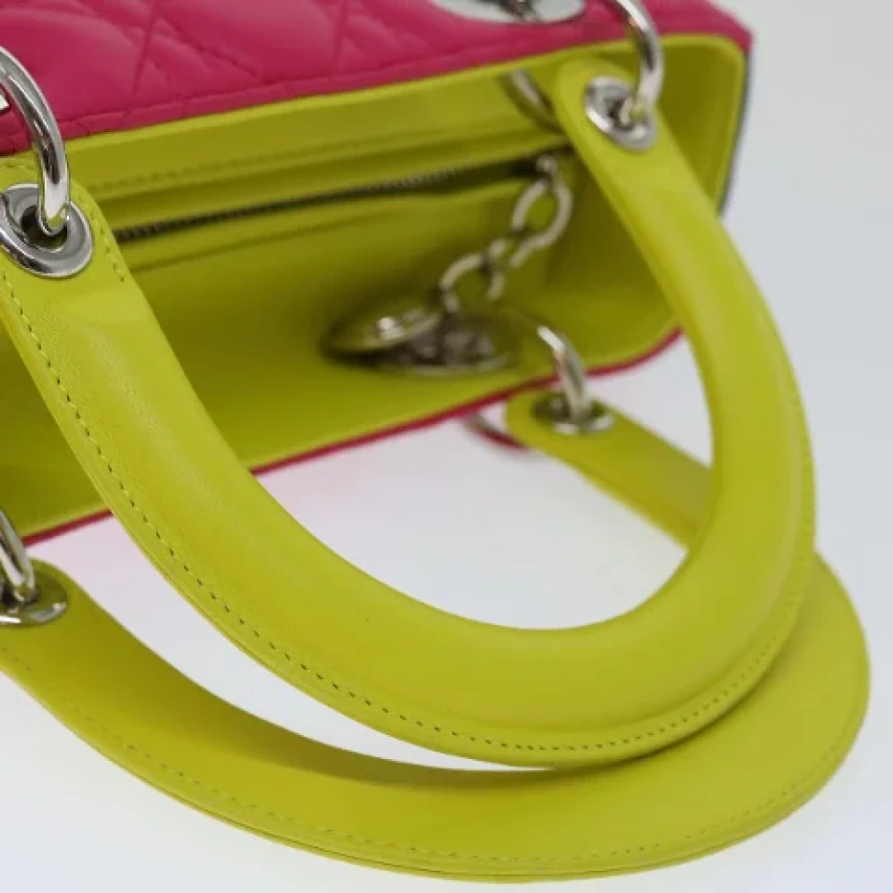 Dior Vintage Pre-owned Leather dior-bags Pink Dames