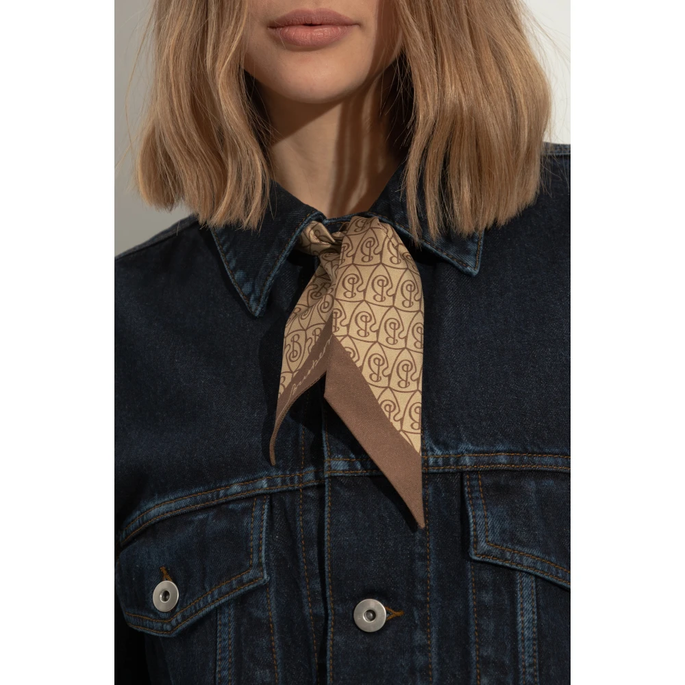 Burberry Zijden sjaal Brown Unisex