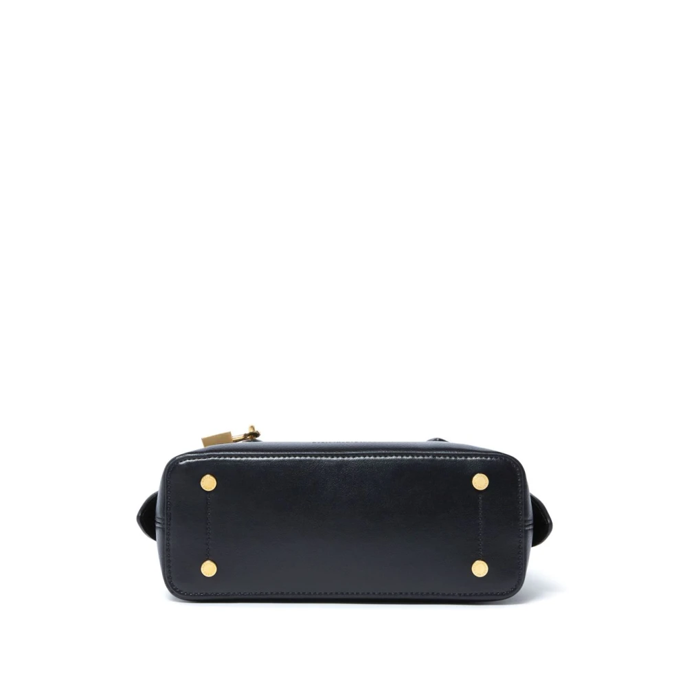 Stella Mccartney Zwarte Schoudertas met Hangslot Detail Black Dames