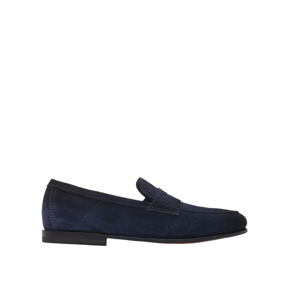Santoni Men's Blue Stylish Loafers For - Loafers - 9 Uk - Shoes