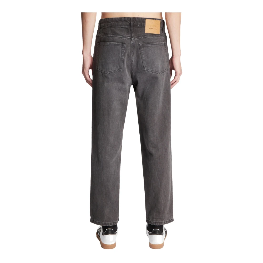 Ami Paris Tapered Fit Jeans met Achterlogo Gray Heren