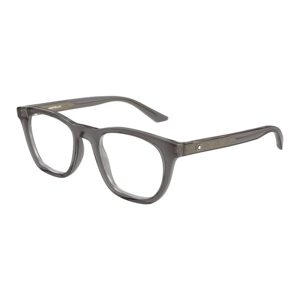 Montblanc Men's Gray Square Optical Frame - Glasses - 53 Mm - Accessories