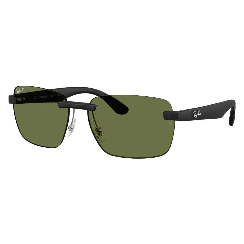 Ray - Ban Unisex Green Ray - Ban Rb4470ch 601S/2 Sunglasses Peek Black Geometric Polarized - Image 5