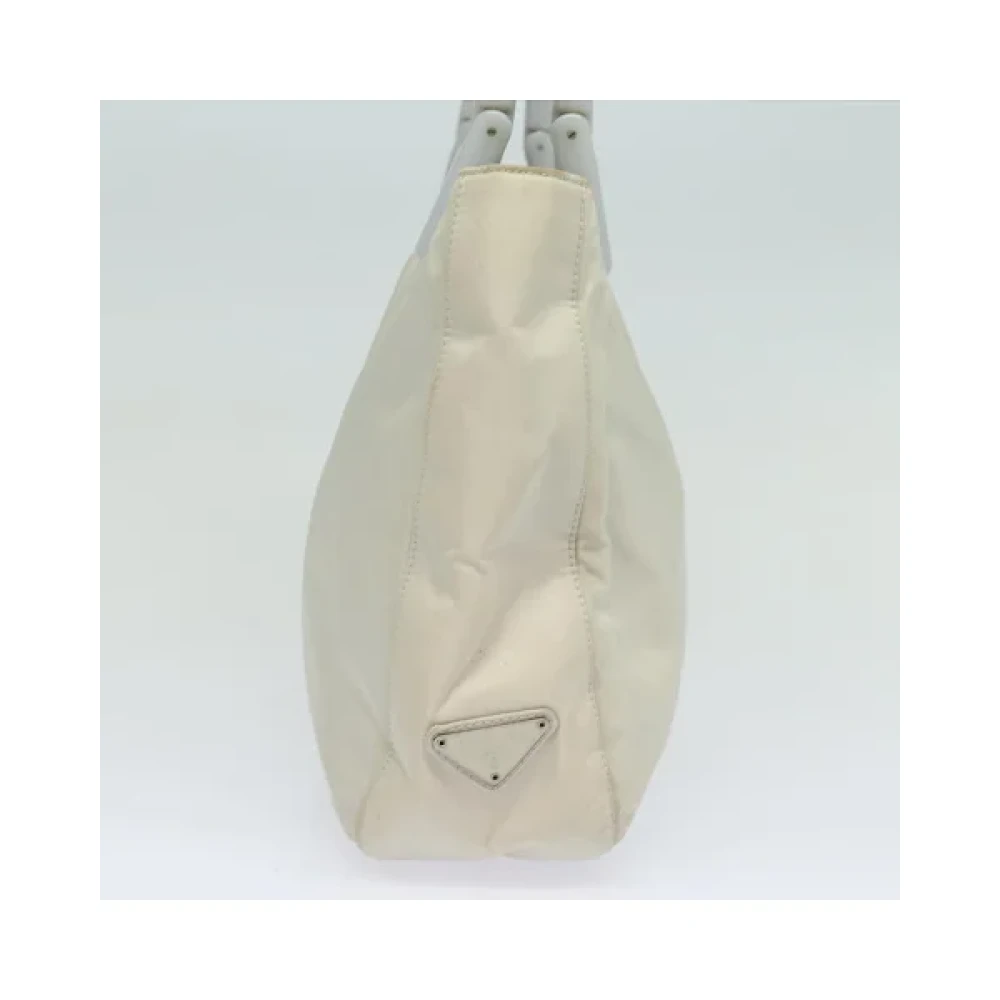 Prada Vintage Pre-owned Nylon prada-bags Beige Dames