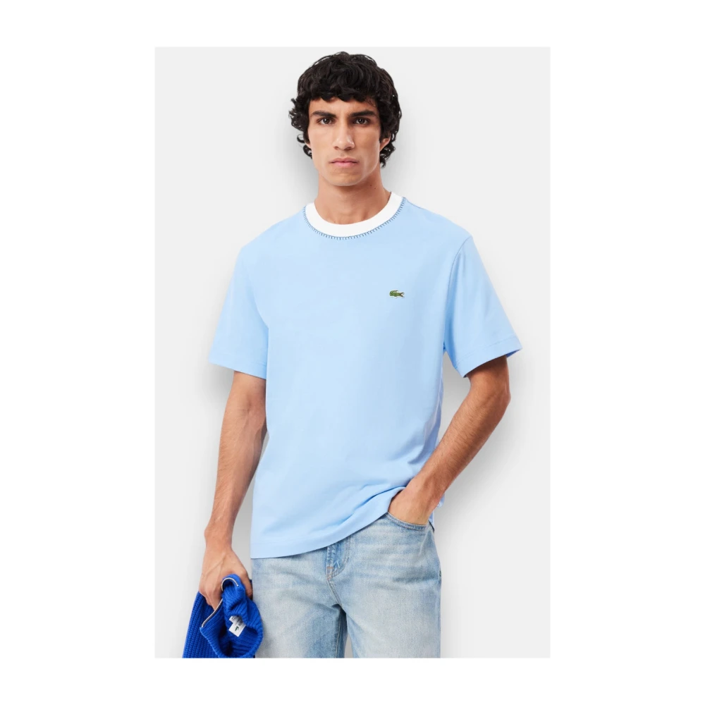 Lacoste Franse Stijl Katoenen T-shirt Blue Heren