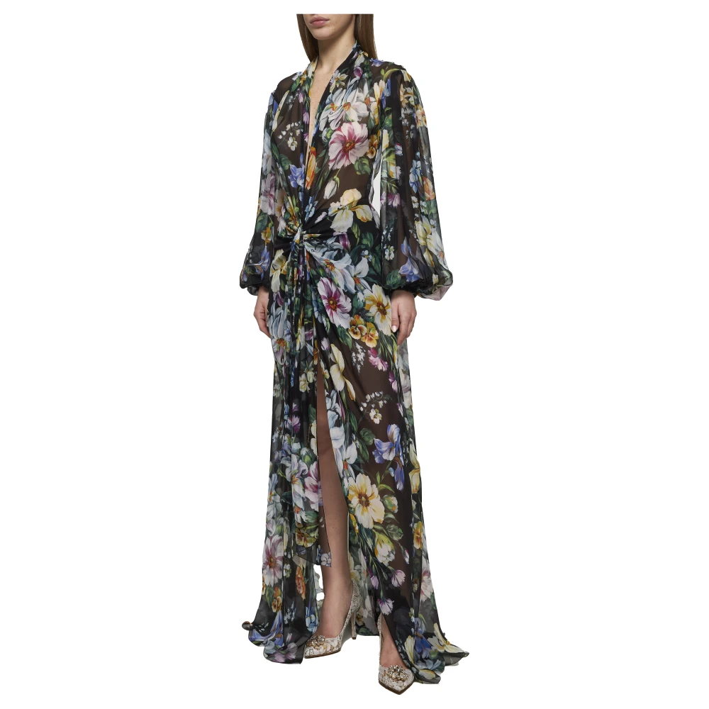 Dolce & Gabbana Bloemenprint Zijden Culotte Jumpsuit Multicolor Dames