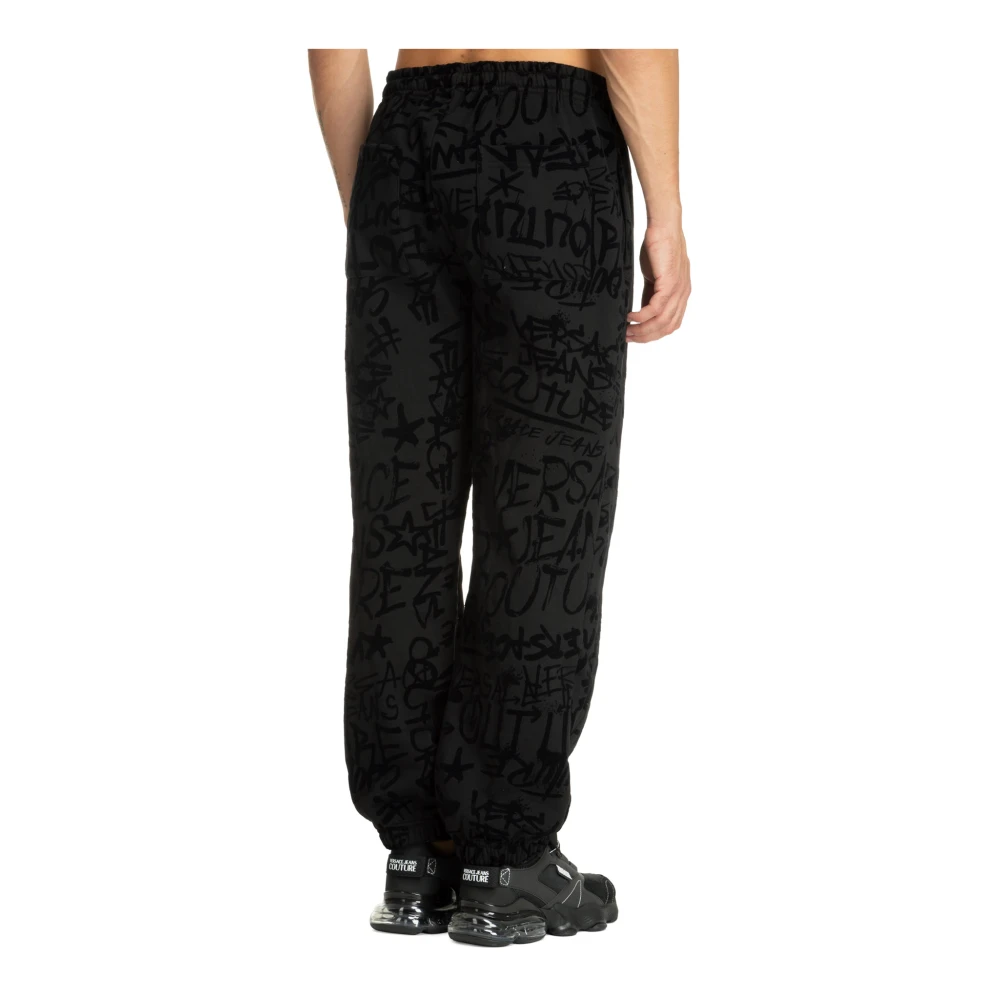 Versace Jeans Couture Logo Graffiti Sweatpants Black Heren
