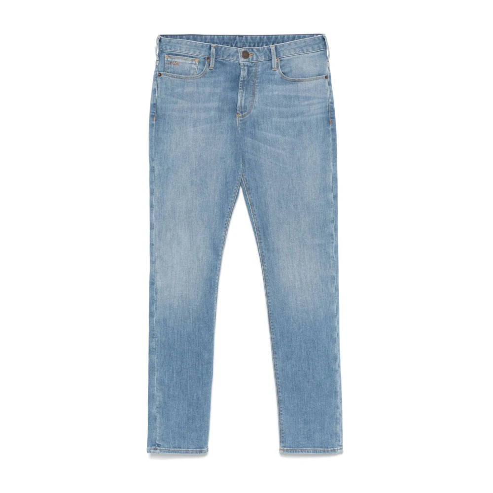 Emporio Armani Heldere Blauwe Jeans met Klassieke Stijl Blue Heren