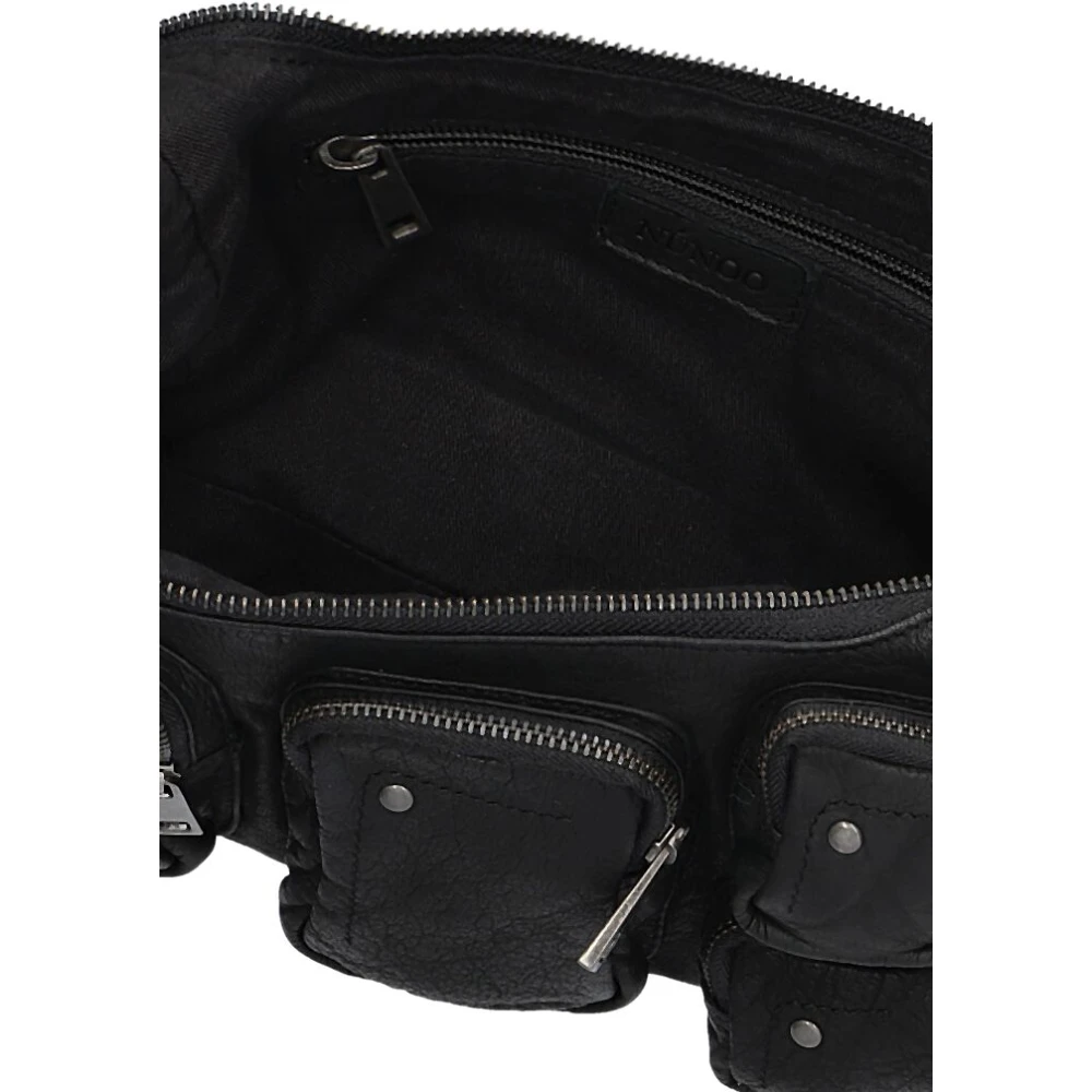 Núnoo Elegante Zwarte Schoudertas Stijlvol Black Dames