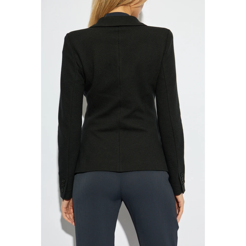 Emporio Armani Blazer met open revers Black Dames