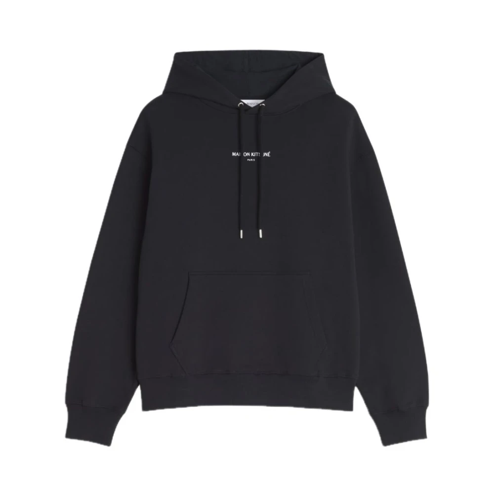 Maison Kitsuné Men's Black Hoodies, Xl, Paris Comfort Hoodie