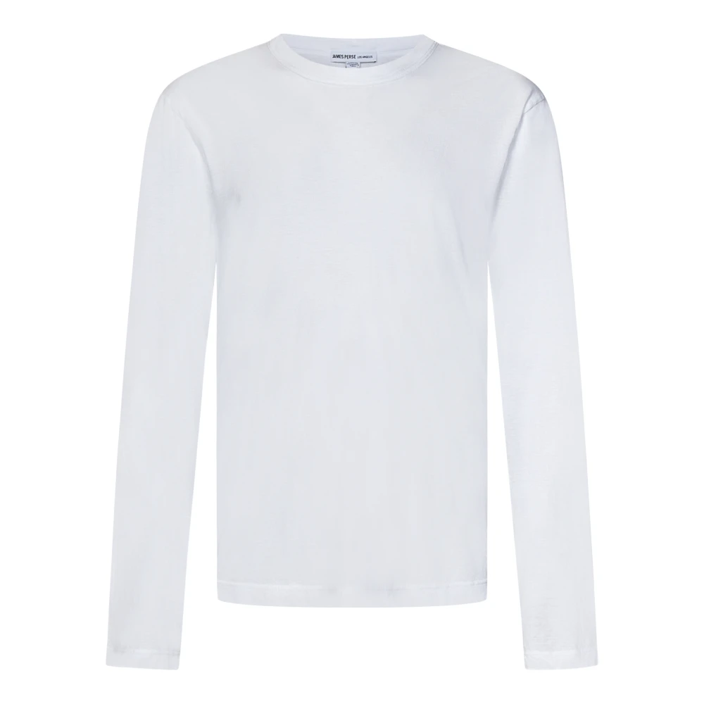 James Perse Witte T-shirts en Polos met Geribbelde Ronde Hals White Heren