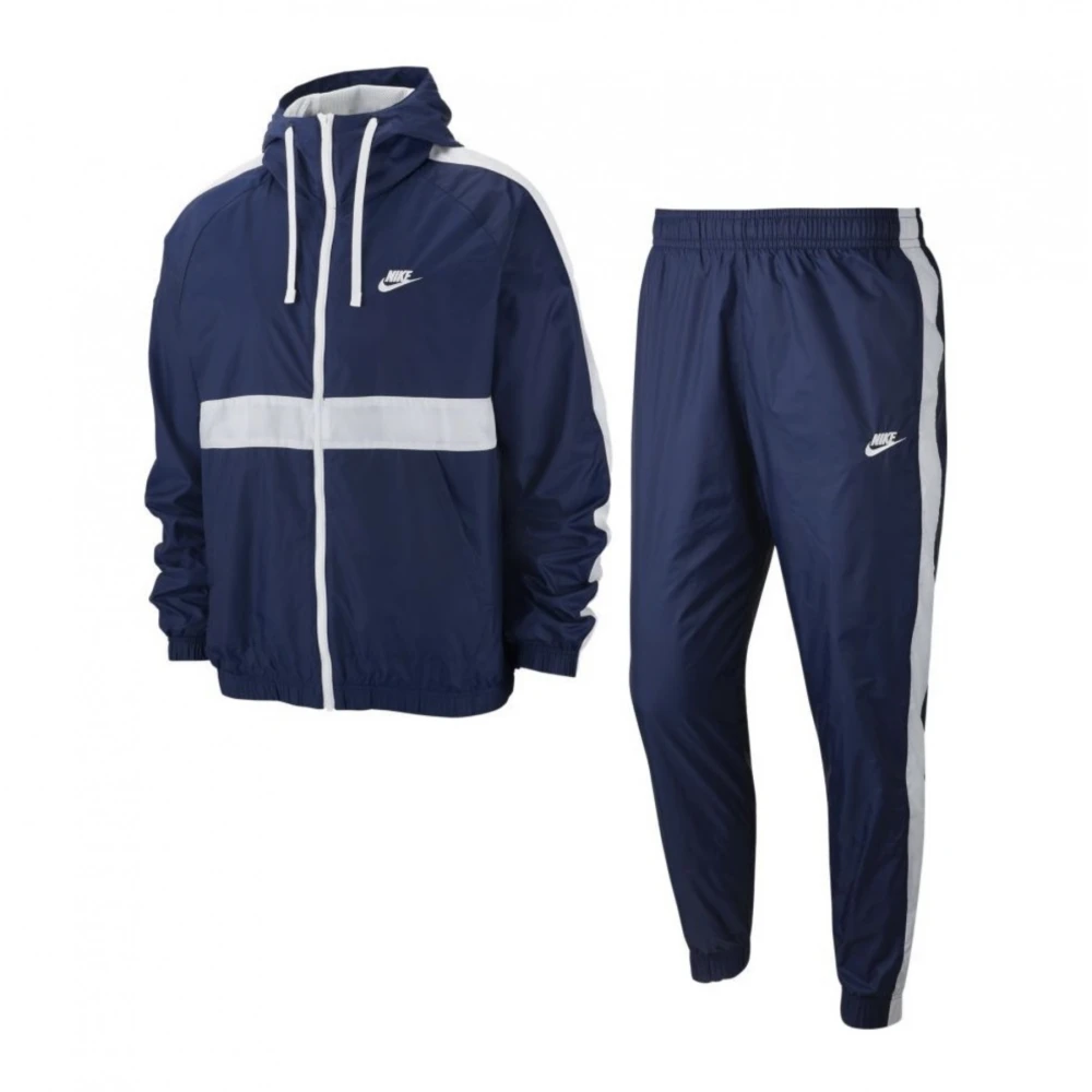Nike Midnight Navy Hooded Trainingspak Blue Heren