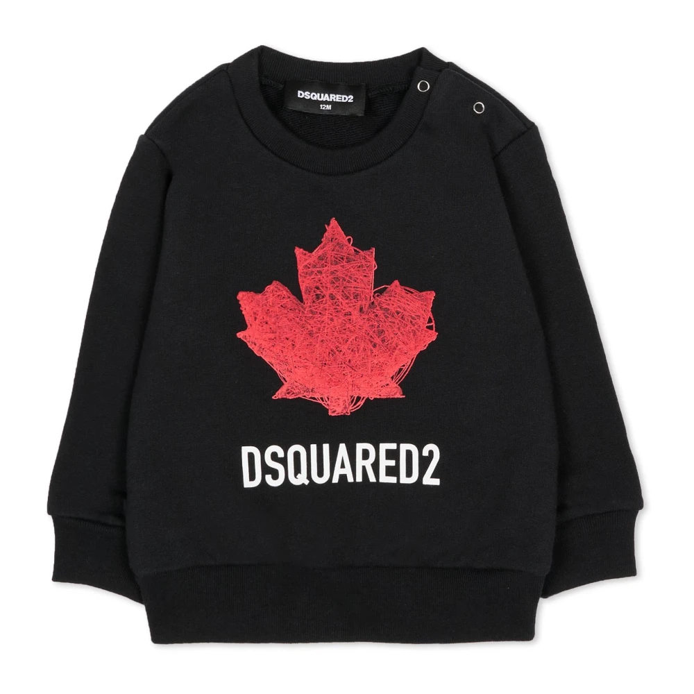 Dsquared2 Unisex Black Round Neck Sweatshirt