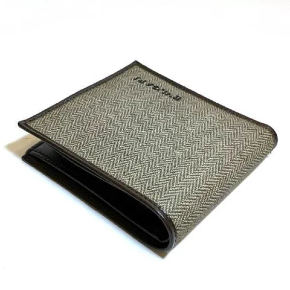 Bvlgari Vintage Pre-owned Canvas wallets Blue Dames