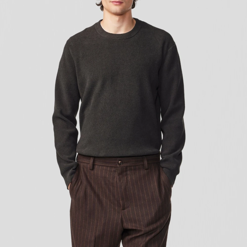 Nn07 Modieuze Crewneck Sweater Dark Army Green Heren