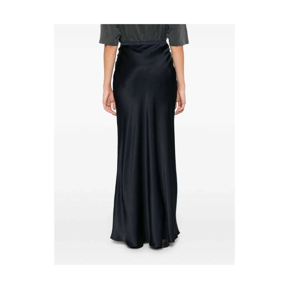 Anine Bing Bar Silk Maxi Rok Blue Dames