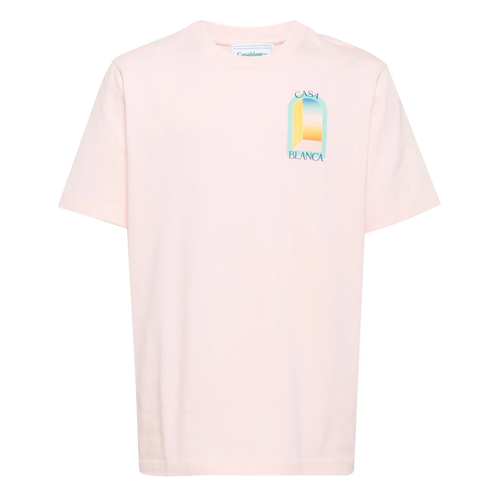 Casablanca Roze T-shirts en Polos met Logo Pink Heren