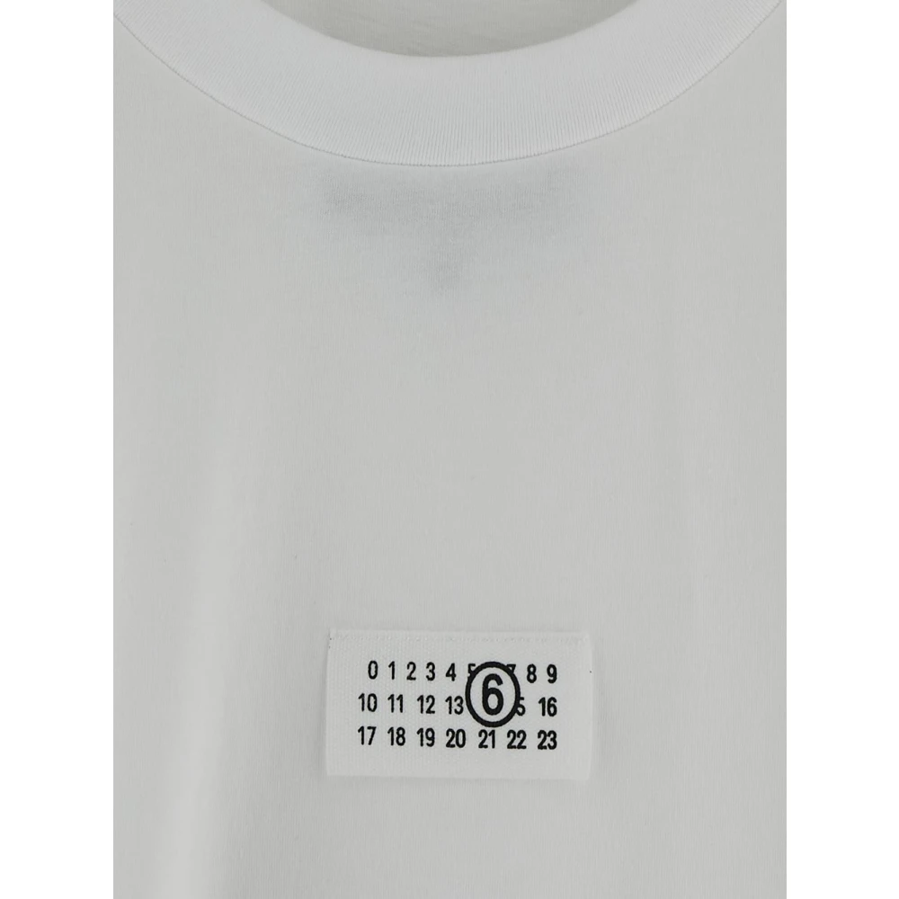 MM6 Maison Margiela Katoenen Logo T-Shirt White Heren
