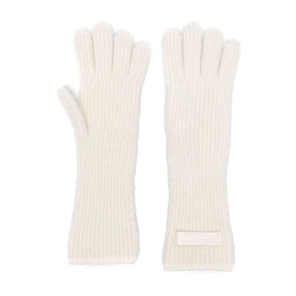 Jacquemus Off-White Gros Grain Handschoenen White Dames