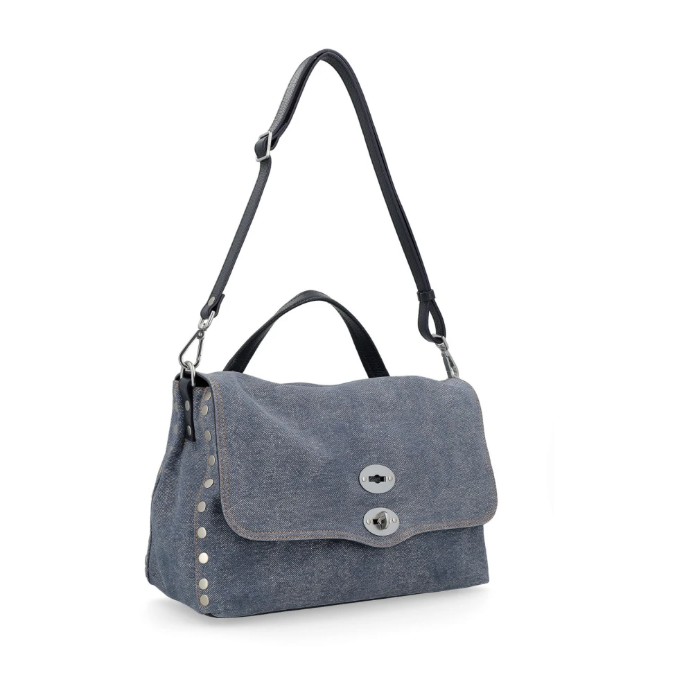 Zanellato Denim Blue Genova Schoudertas Blue Dames