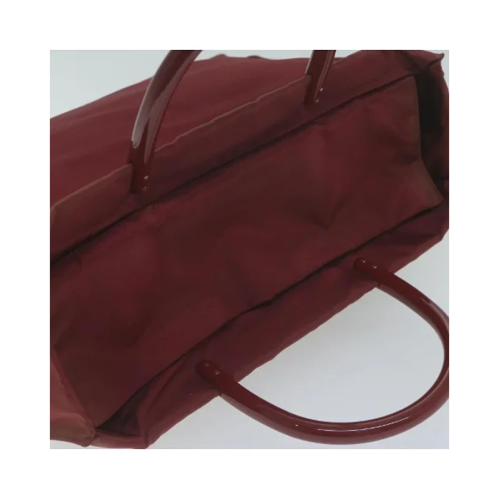 Prada Vintage Pre-owned Nylon handbags Red Dames