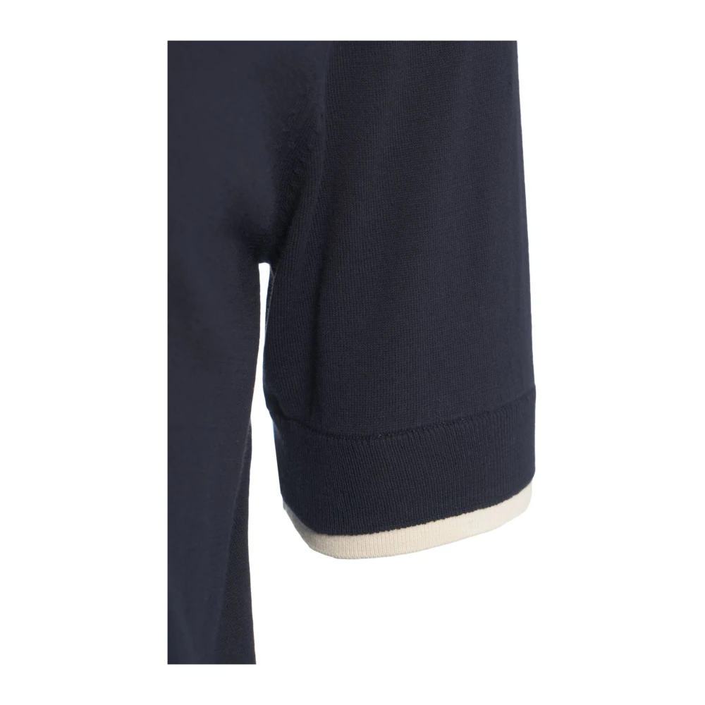 Paolo Pecora Blauw Crew Neck T-shirt Stijlvol Casual Blue Heren