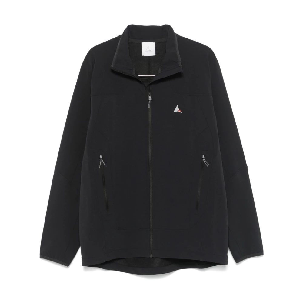 ROA Zwarte Softshell Jas met Logo Grafisch Black Heren