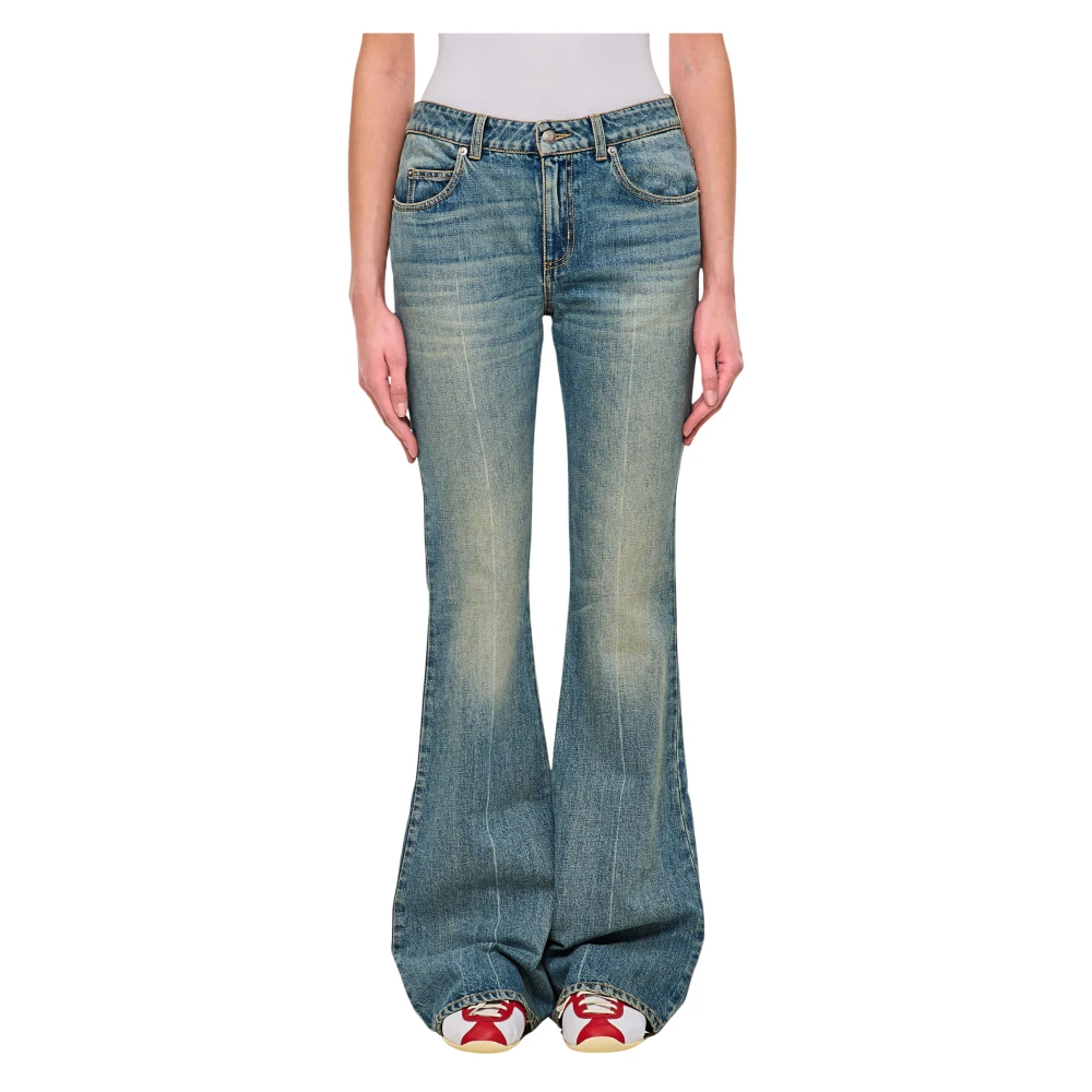 Alexander Mcqueen Women's Blue Flared Jeans