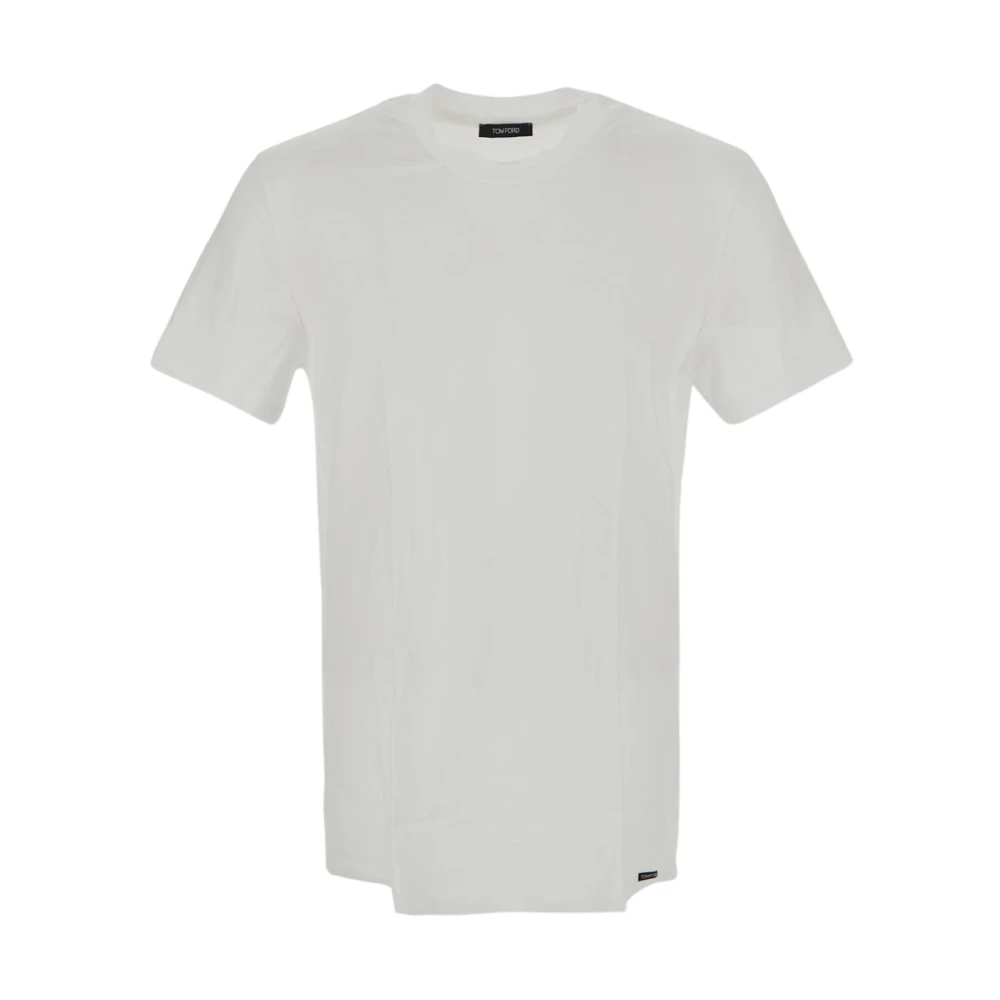 Tom Ford Klassiek Crewneck T-Shirt White Heren