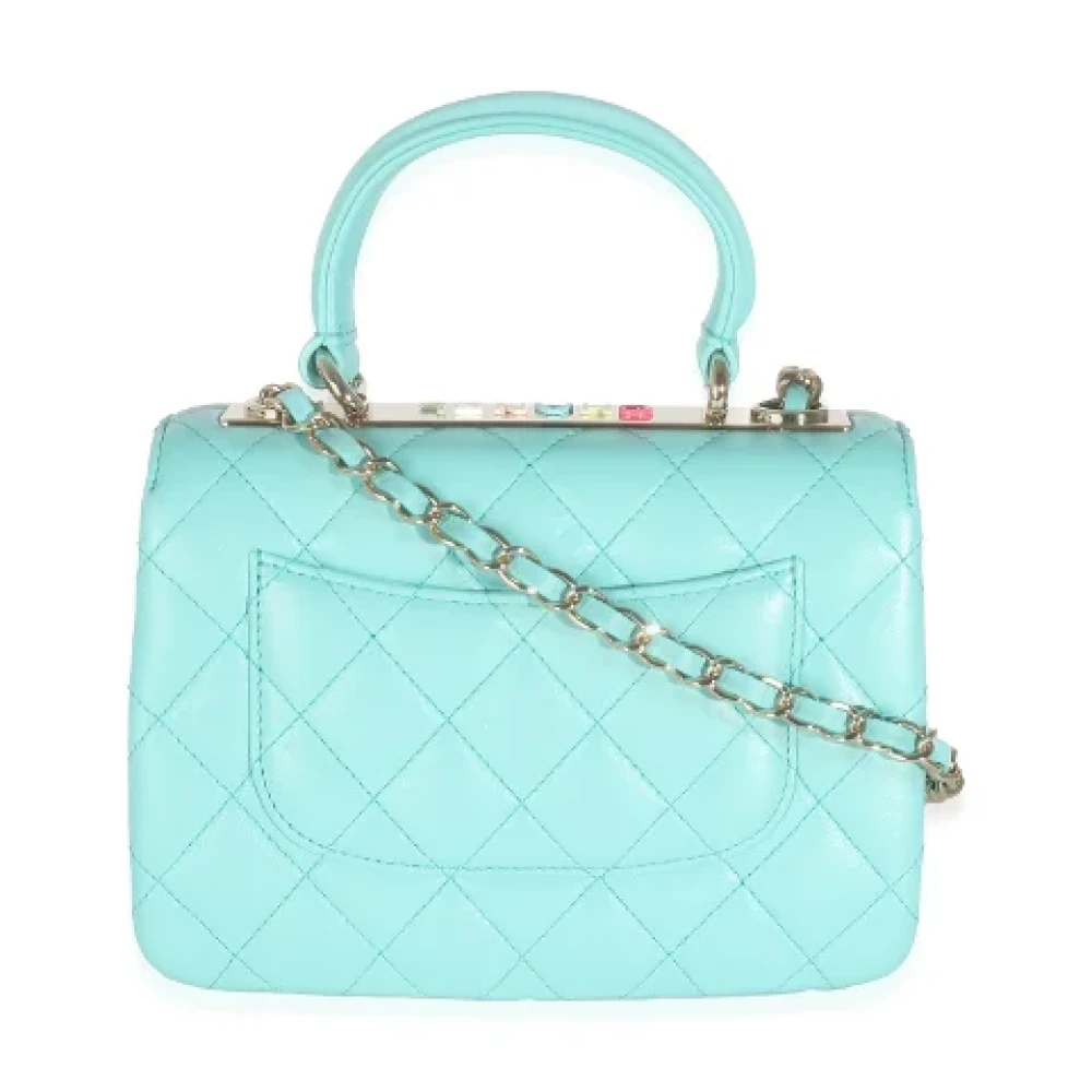 Chanel Vintage Pre-owned Leather chanel-bags Blue Dames