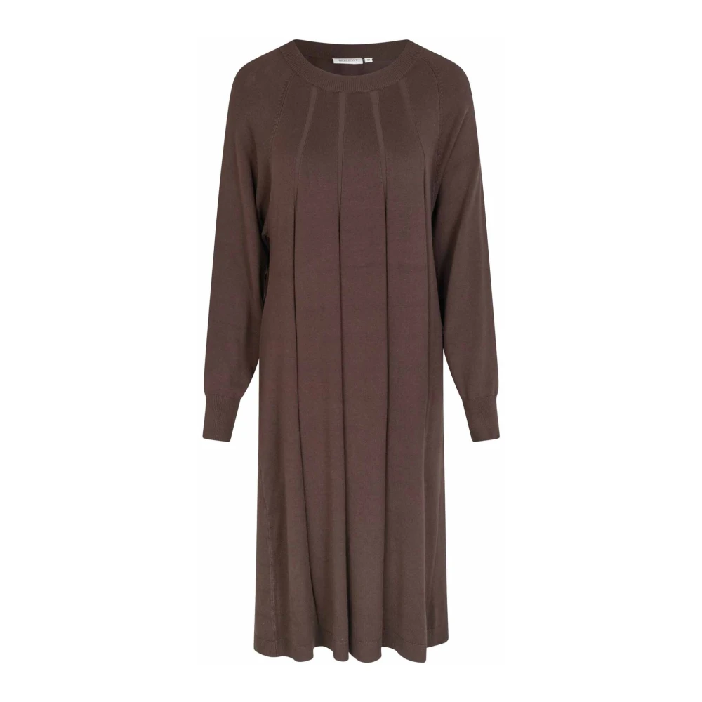 Masai Eenvoudige Gebreide Jurk Koffieboon Brown Dames