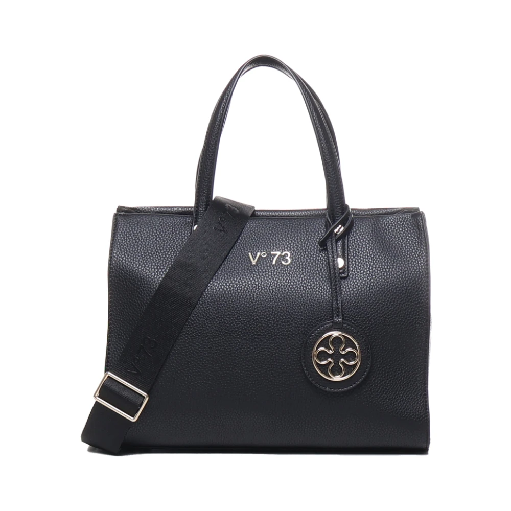 V73 Ecoleather Zwarte Tas met Verstelbare Band Black Dames