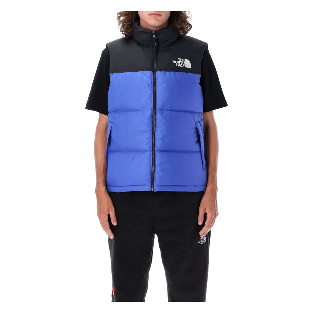 The North Face Blauwe Retro Nuptse Gilet Buitenkleding Blue Heren