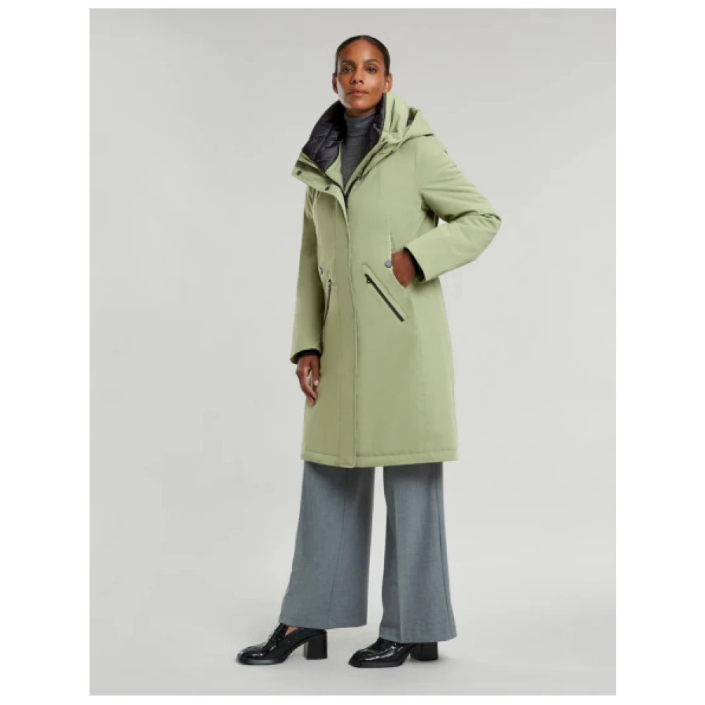 Creenstone Waterdichte Lange Parka Evanna Model Green Dames