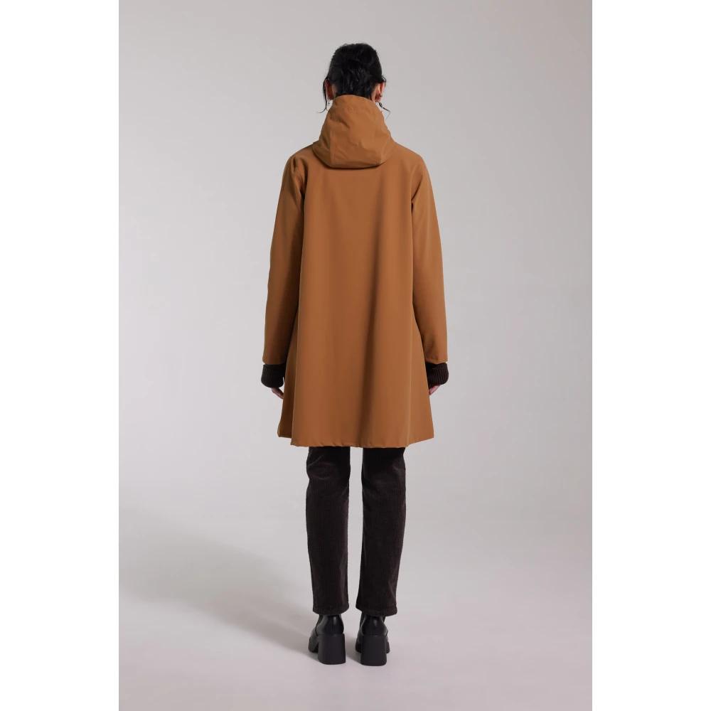 Stutterheim Lichtgewicht Matte Rits Regenjas Brown Dames